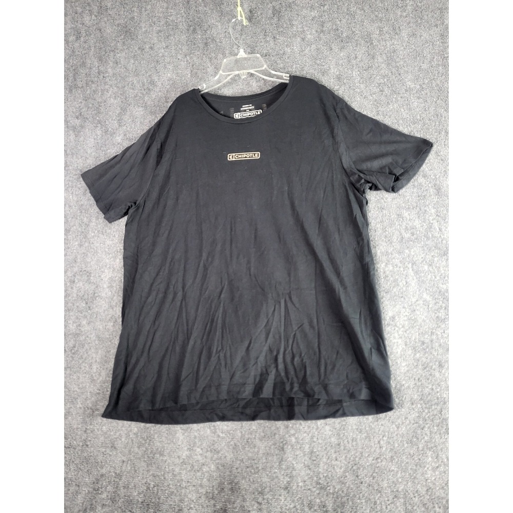 Chipotle Employee Promo T-Shirt Mens XL Black Short Sleeve Fast Food Graphic Tee